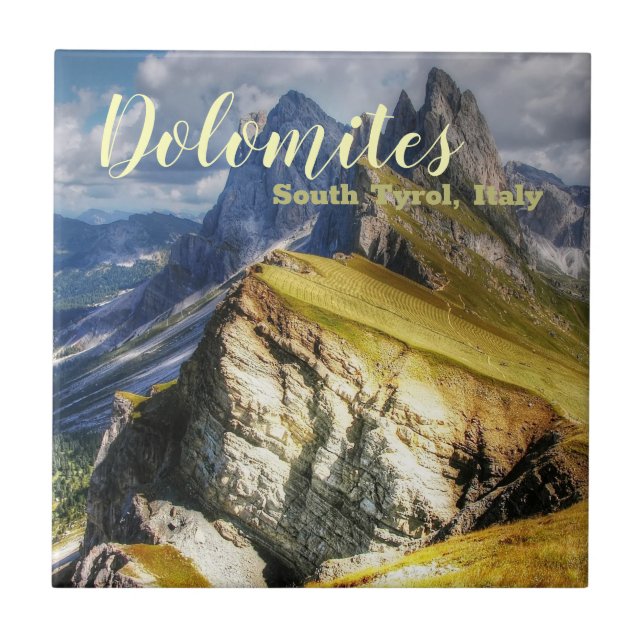 Picturesque Dolomites South Tyrol Italy Ceramic Tile (Front)