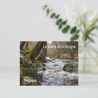 Picturesque Hoegne Valley River Rapids Holiday Postcard