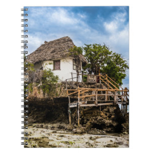 Picturesque house on a tropical coral outcrop notebook