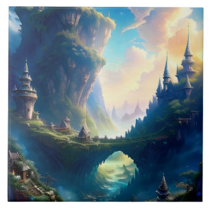 Picturesque Landscape Five Ceramic Tile