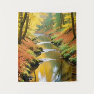 Picturesque Landscape Forest River Nature Tranquil Tapestry