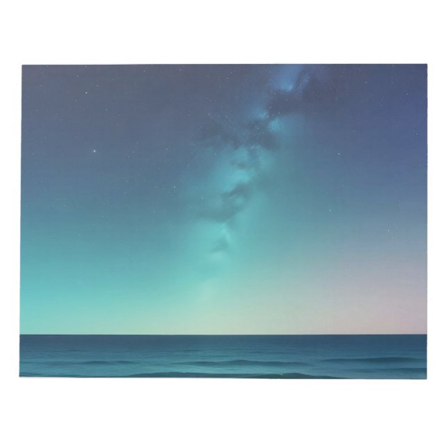 Picturesque Landscape Sky Space Background Art Notepad (Front)