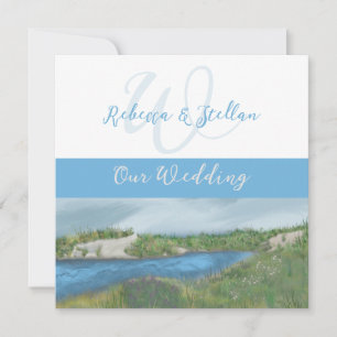 Picturesque Painted Seaside Wedding Invitation