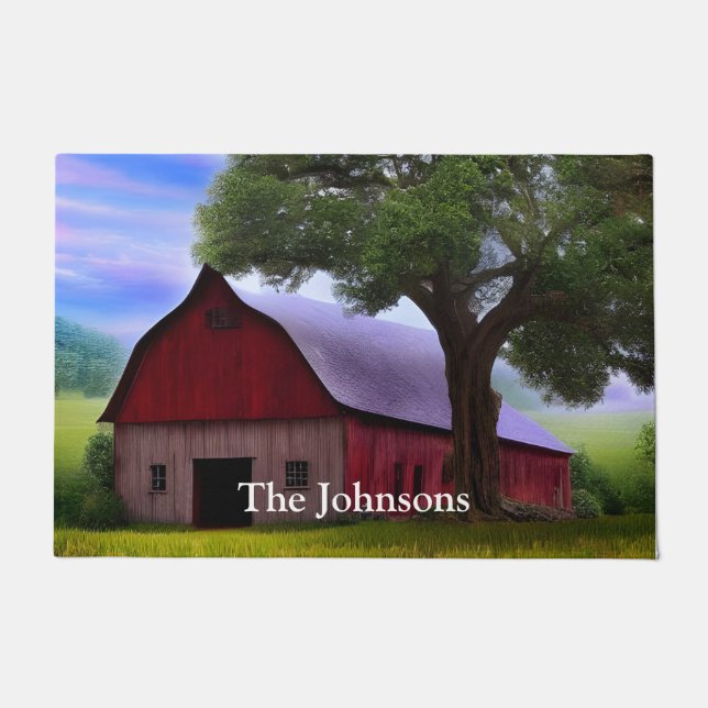 Picturesque Rustic Autumn Maple Leaves Doormat (Front)