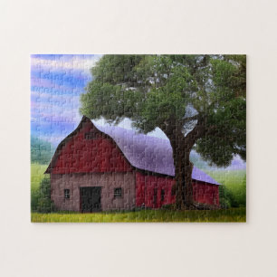 Picturesque Rustic Autumn Maple Leaves Jigsaw Puzzle