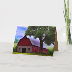 Picturesque Rustic Autumn Maple Leaves Thank You Card