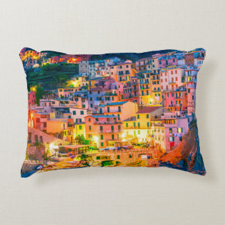 Picturesque town of Manarola, in the province of L Decorative Cushion