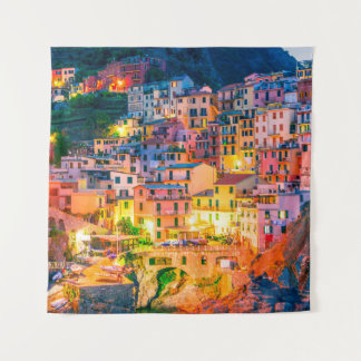 Picturesque town of Manarola, in the province of L Tapestry