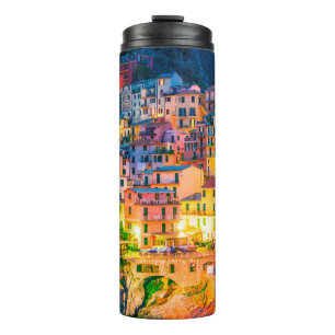 Picturesque town of Manarola, in the province of L Thermal Tumbler