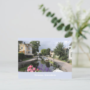 Picturesque Trosa River, Sweden Postcard