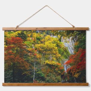 Picturesque View of Fall Hagoromo Falls Hokkaido Hanging Tapestry