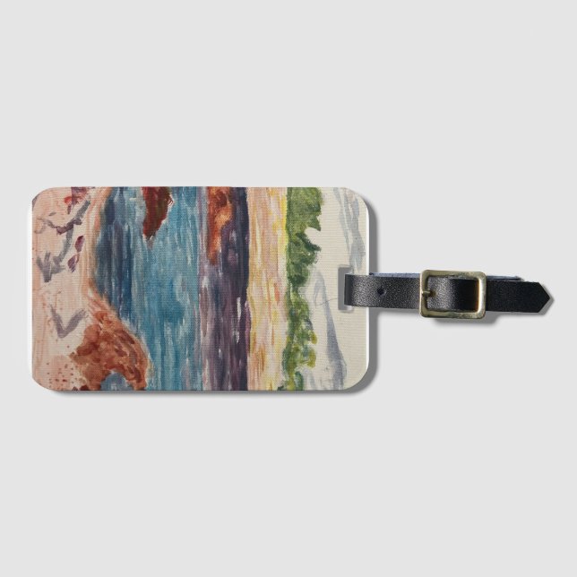 Picturesque View of Ocean Luggage Tag (Front Horizontal)