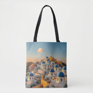  Picturesque Village Oia Greek Island Santorini  Tote Bag