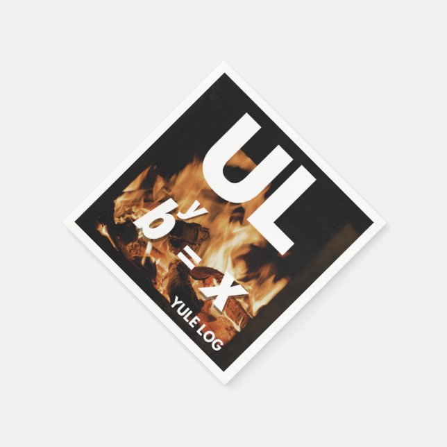 Picturing Christmas - Yule Log Napkin (Corner)