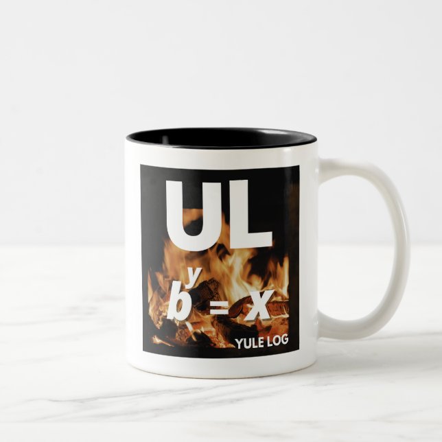 Picturing Christmas - Yule Log Two-Tone Coffee Mug (Right)