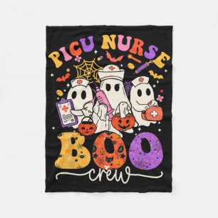 Picu Boo Crew Costume Funny Nurse Ghost Halloween Fleece Blanket