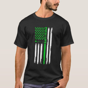 Picu Life Nurse American Flag Shamrock St Patrick' T-Shirt