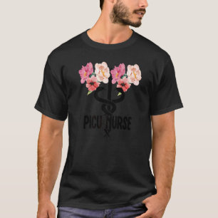 Picu Nurse Caduceus Paediatrics Intensive Care Uni T-Shirt