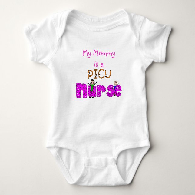 PICU Nurse Gifts Baby Bodysuit (Front)