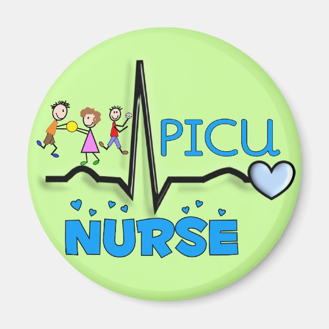 PICU Nurse Gifts-QRS Segment and Kids Design Magnet (Front)