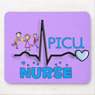 PICU Nurse Gifts-QRS Segment and Kids Design Mouse Pad