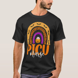 Picu Nurse Paediatrics Icu Nursing Halloween Pumpk T-Shirt