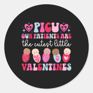Picu Nurse Valentine Picu Nursing Valentines Day Classic Round Sticker