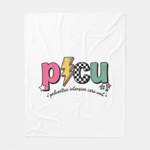 PICU Paediatrics Intensive Care Unit Nurse Shirt_1 Fleece Blanket