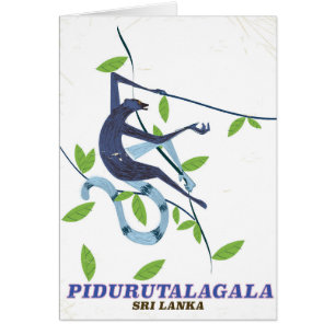Pidurutalagala Sri Lanka travel poster.