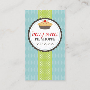 Pie Bakery Blue Green Business Card