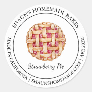 Pie Baking Modern label
