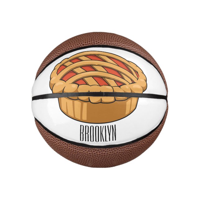 Pie cartoon illustration mini basketball (Front)