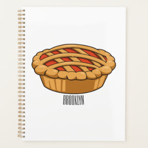Pie cartoon illustration planner