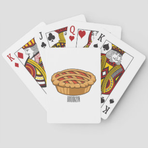 Pie cartoon illustration playing cards