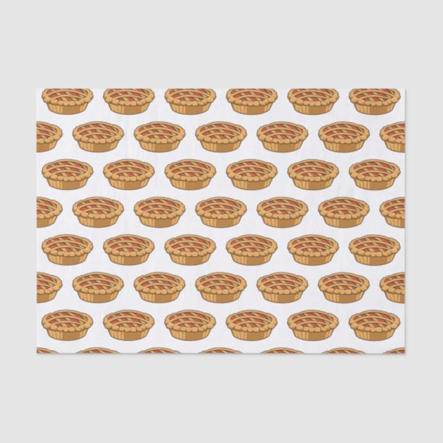 Pie cartoon illustration tissue paper (Front)