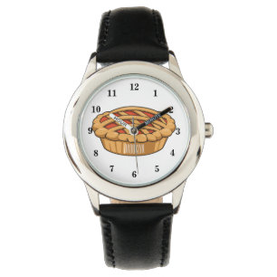Pie cartoon illustration watch