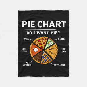 Pie Chart Do I Want Pie Funny For Men Women Fleece Blanket