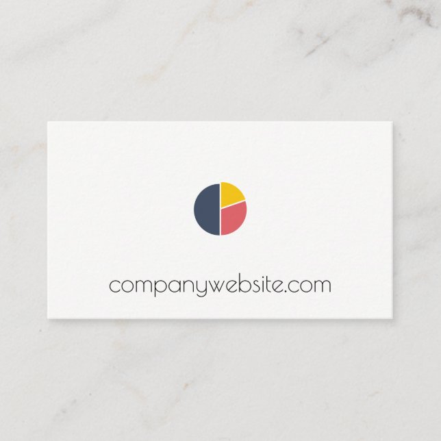 Pie Chart Icon Business Card (Front)