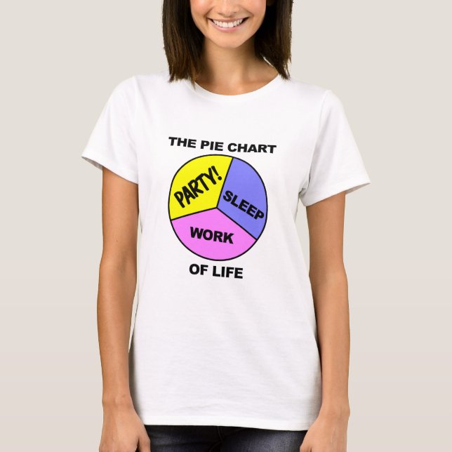 Pie Chart of Life shirt - choose colour & style (Front)