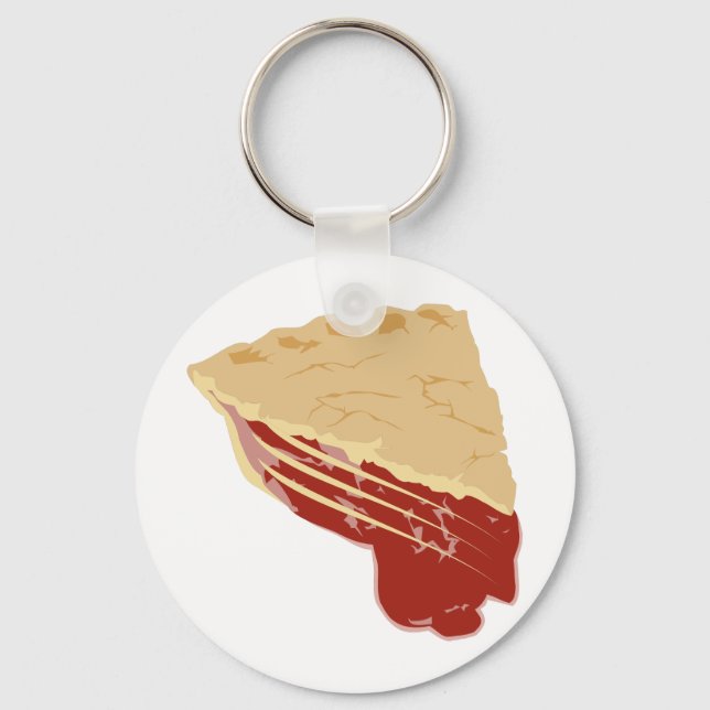 Pie - Cherry / Fruit Slice of Pie Key Ring (Front)