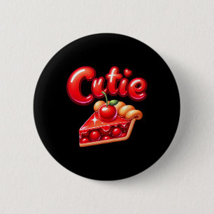 Pie Day Pi Day Thanksgiving Cherry Cute Pie Cutie 6 Cm Round Badge