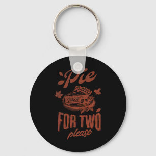 Pie For Two Please Thanksgiving Pregnancy Announce Key Ring