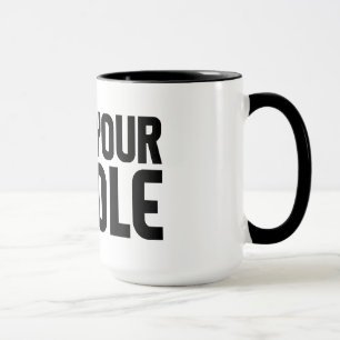 "PIE HOLE" mug - choose style & colour