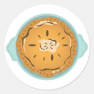 Pie In Pan Classic Round Sticker