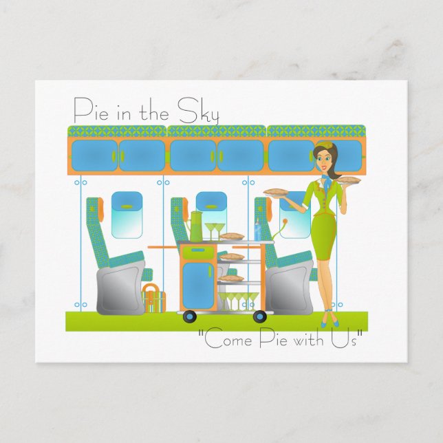 Pie in the Sky Airline Postcard (Front)