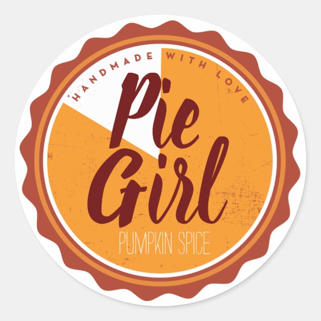 Pie Label Kitchen Bakery Sticker (Front)