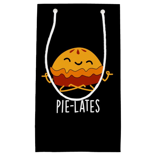Pie-lates Funny Food Pie Pun Dark BG Small Gift Bag (Front)
