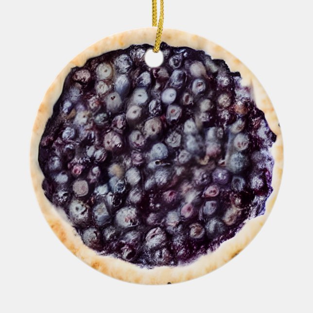 Pie Like You Berry Much  | Funny Food Pun Ceramic Ornament (Front)
