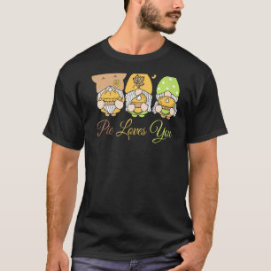 Pie Loves You Pumpkin Spice Fun Gnome Food Fall Gn T-Shirt