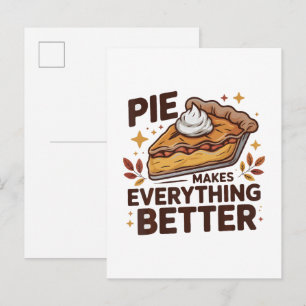 Pie Makes Better Invitation Postcard